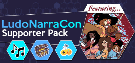 LudoNarraCon Supporter Pack featuring Cyrano Logo