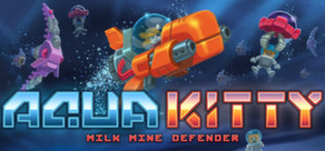 Aqua Kitty - Milk Mine Defender Logo