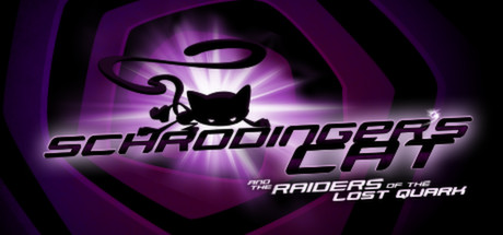 Schrödinger's Cat and the Raiders of the Lost Quark Logo