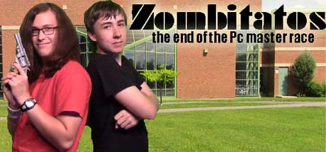 Zombitatos the end of the Pc master race Logo