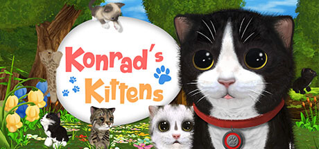 Konrad the Kitten - a virtual but real cat Logo