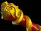 Your hero's legendary staff, a powerful and reliable item that not only increases your hero's damage but also provides accuracy in attacking, granting them the ability to pierce through evasion and strike enemies with unwavering precision!
