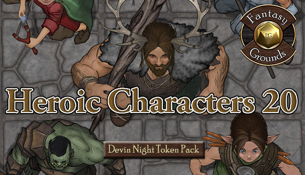 Fantasy Grounds - Devin Night Pack 108: Heroic Characters 22 (Token Pack) Steam capsule image