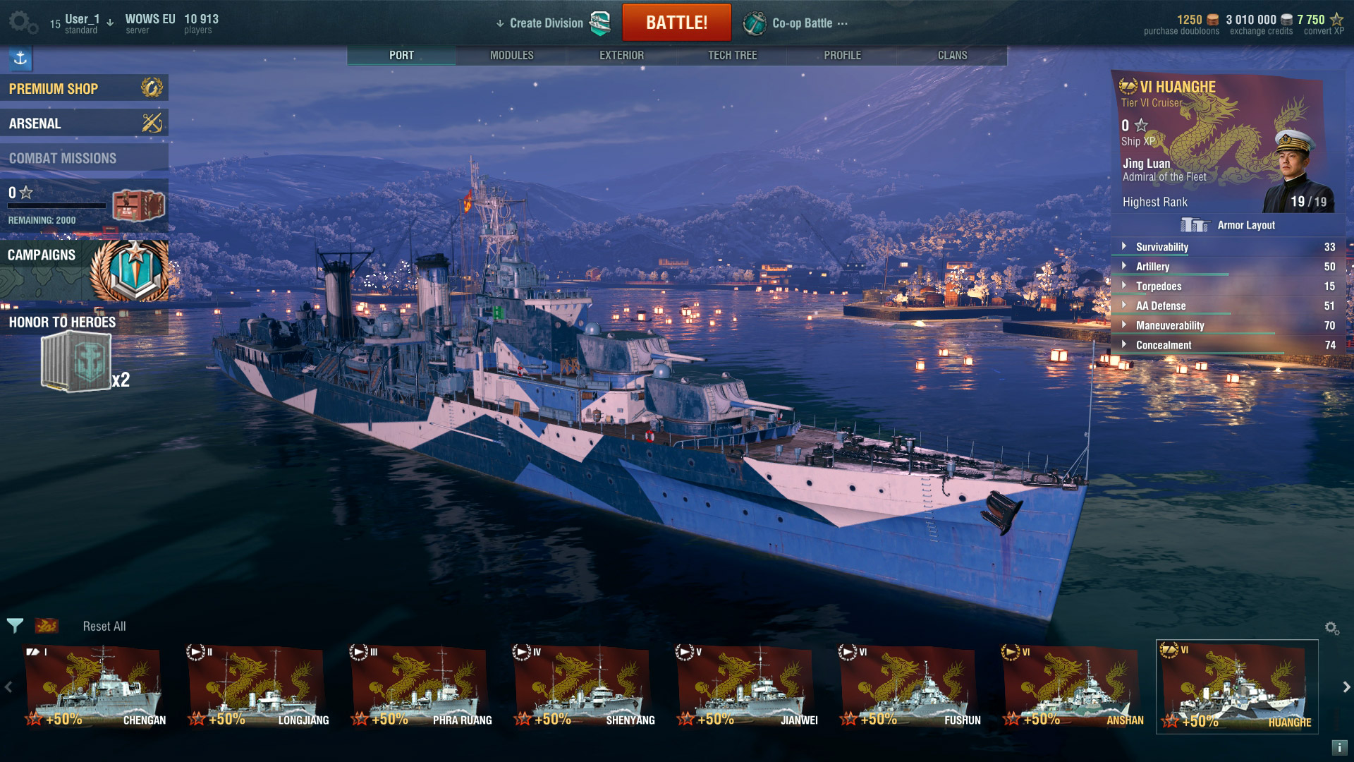 Steam World Of Warships Huanghe Pack