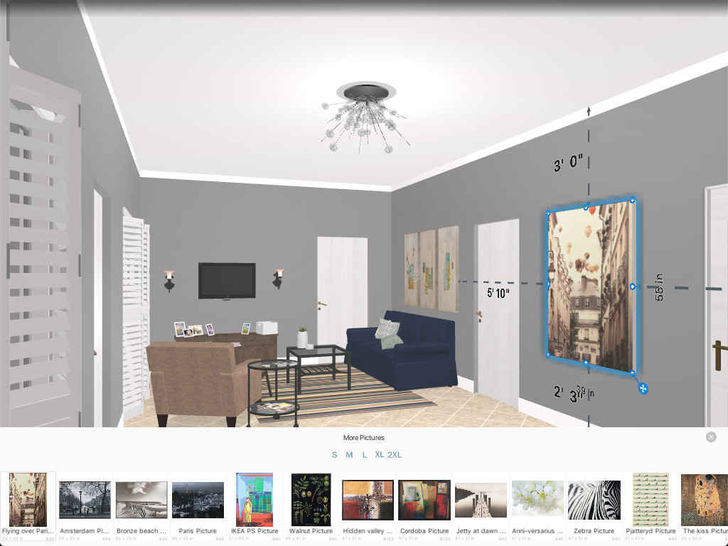 living room 3d planner