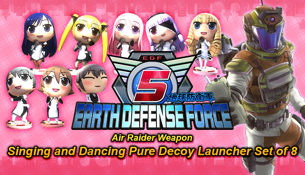 EARTH DEFENSE FORCE 5 - Air Raider Weapon: Singing and Dancing Pure Decoy Launcher Set of 8 Steam capsule image