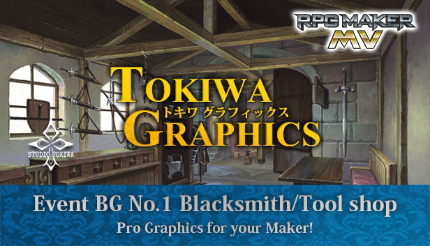RPG Maker MV - TOKIWA GRAPHICS Event BG No.1 Blacksmith/Tool shop Steam capsule image