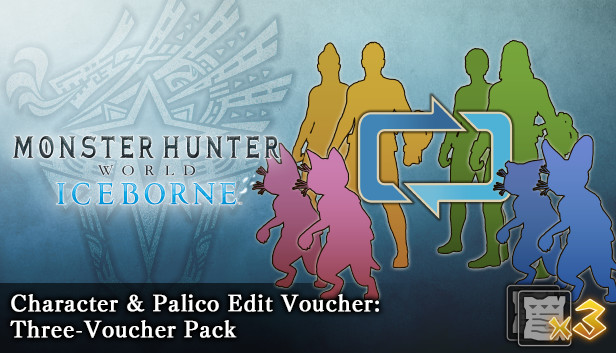 Monster Hunter: World - Character & Palico Edit Voucher: Three-Voucher Pack Steam capsule image
