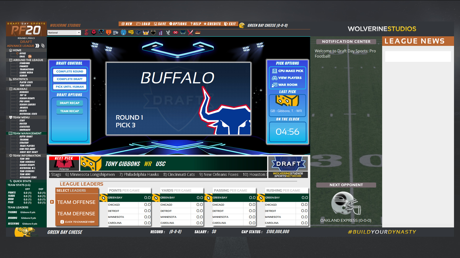 Draft Day Sports Pro Football 2020 no Steam
