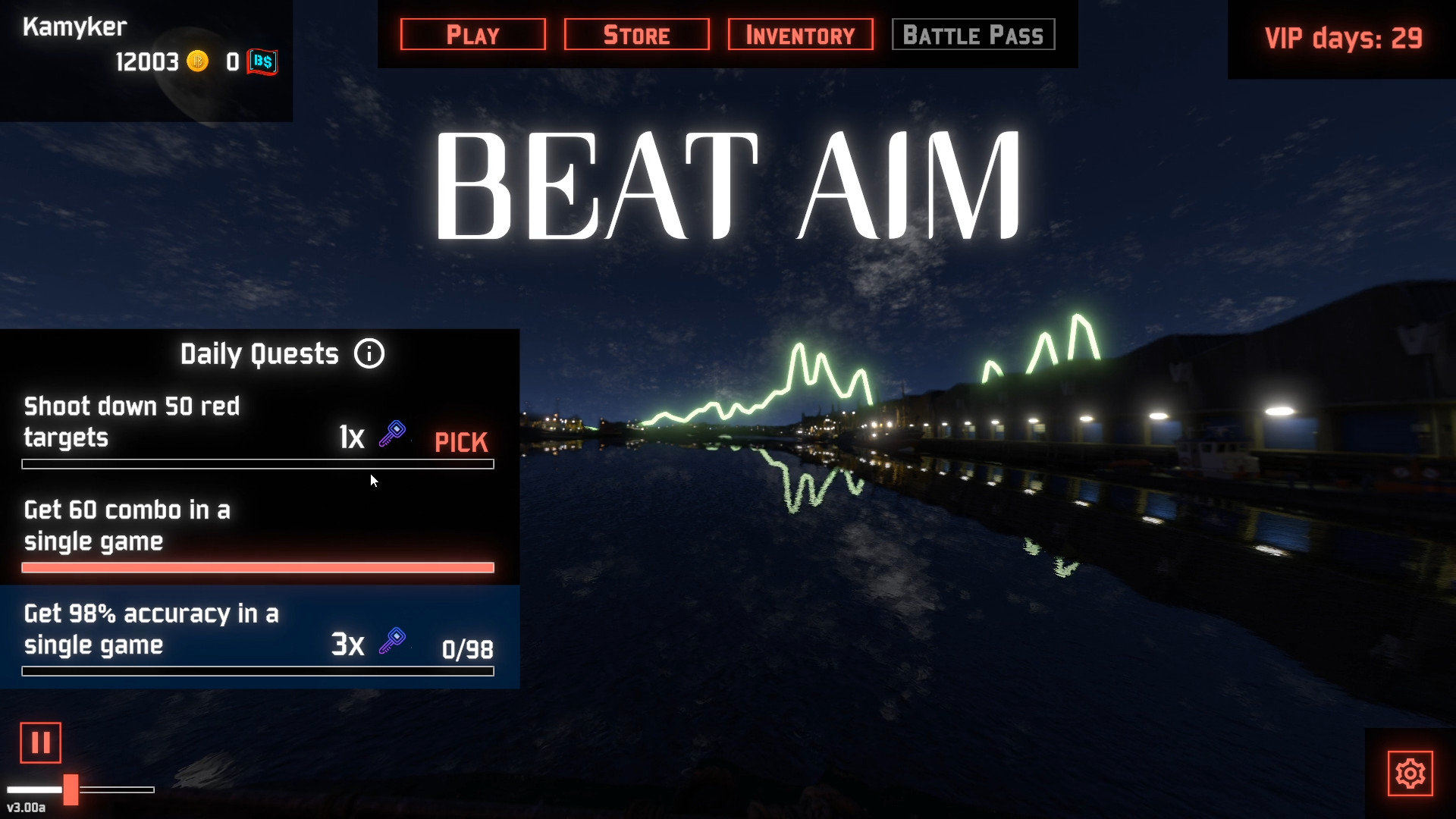 Aim beat steam