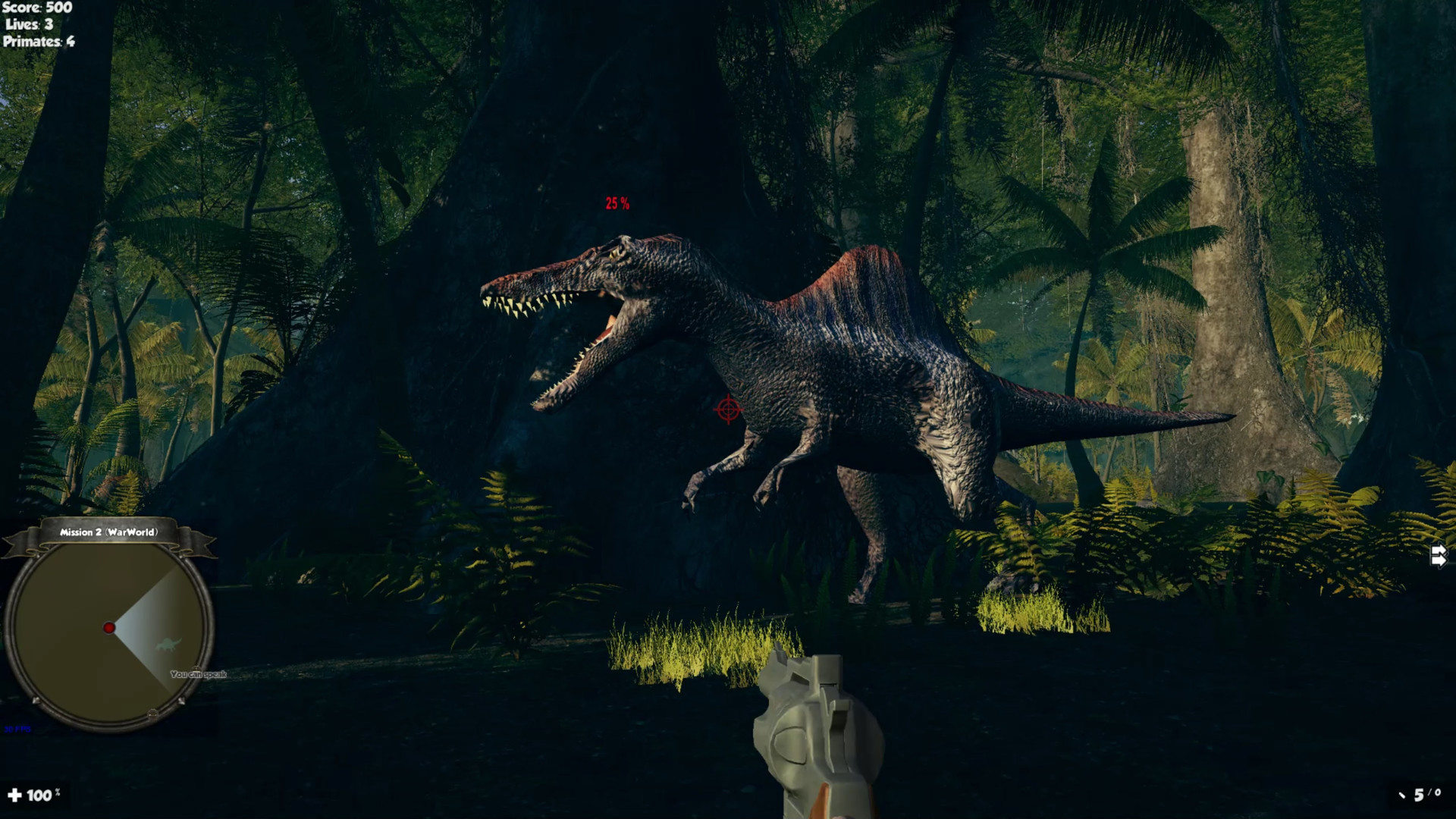 Play Midnight multiplayer dinosaur hunt