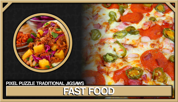 Pixel Puzzles Traditional Jigsaws Pack: Fast Food Steam capsule image