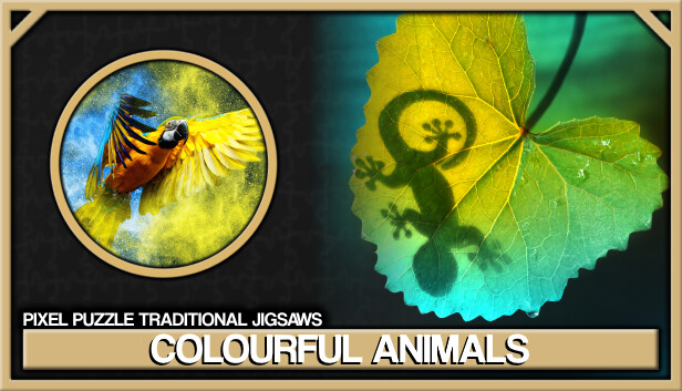 Pixel Puzzles Traditional Jigsaws Pack: Colorful Animals Steam capsule image