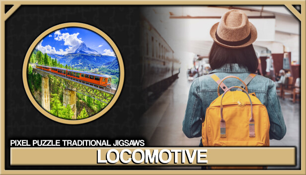 Pixel Puzzles Traditional Jigsaws Pack: Locomotive Steam capsule image