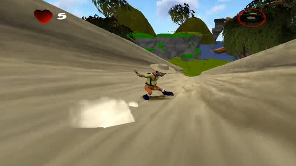 Mineirinho descendo pelo escorregador na primeira fase