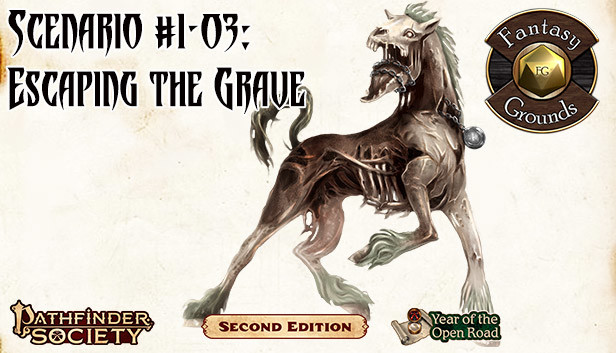 Fantasy Grounds - Pathfinder 2 RPG - Pathfinder Society Scenario #1-03: Escaping the Grave (PFRPG2) Steam capsule image
