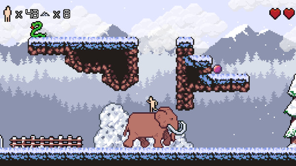 Screenshot of NLD riding a wooly mammoth