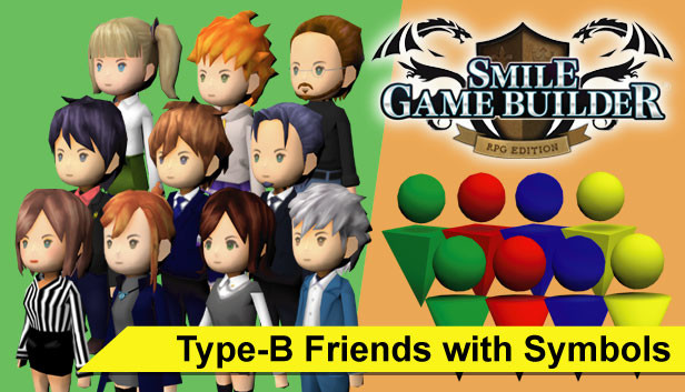 SMILE GAME BUILDER Type-B Friends with Symbols Steam capsule image