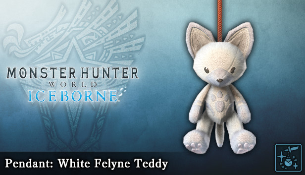 Monster Hunter World: Iceborne - Pendant: White Felyne Teddy Steam capsule image