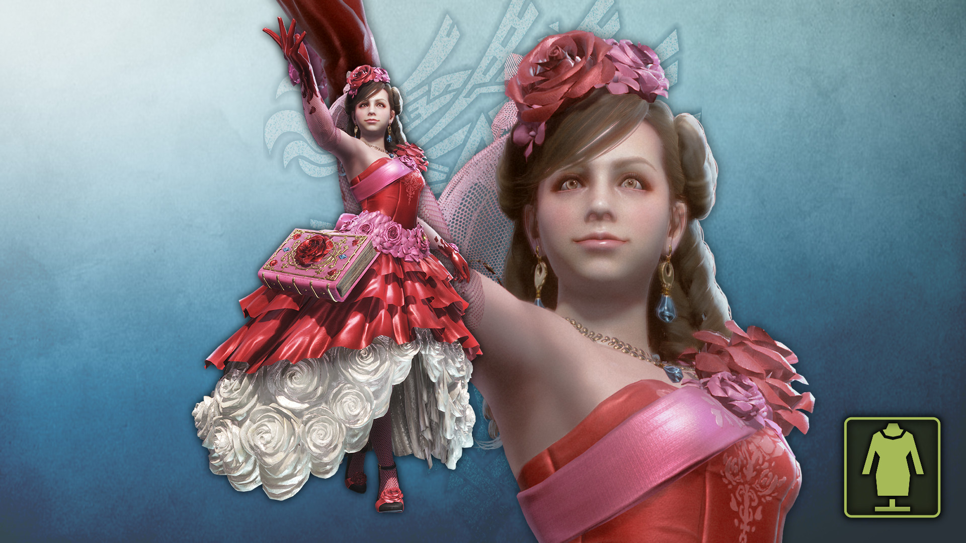 Steam 上的monster Hunter World 接待员更换服装 深红的佛朗明哥舞衣