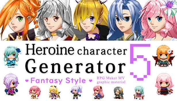 RPG Maker MV - Heroine Character Generator 5 Steam capsule image