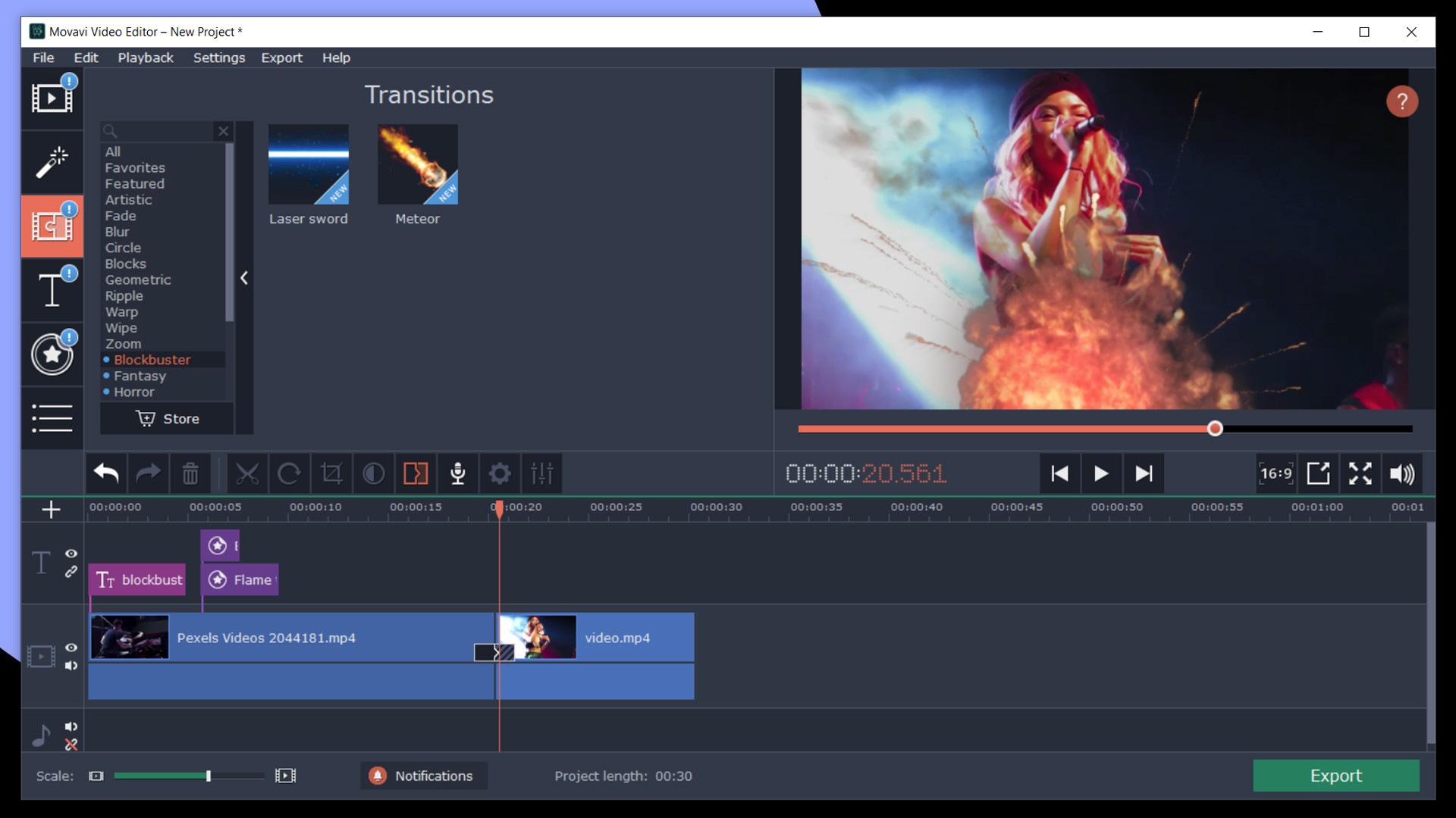 Movavi Video Editor Plus 2021 - VHS Intro Pack Download Free