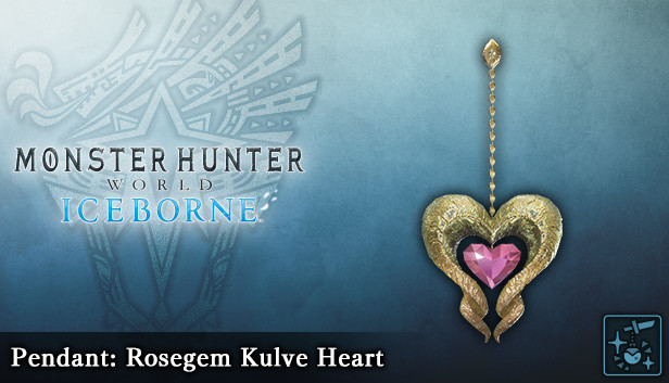 Monster Hunter World: Iceborne - Pendant: Rosegem Kulve Heart Steam capsule image