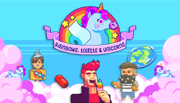 Rainbows, toilets & unicorns - Outraged & offended Steam capsule image