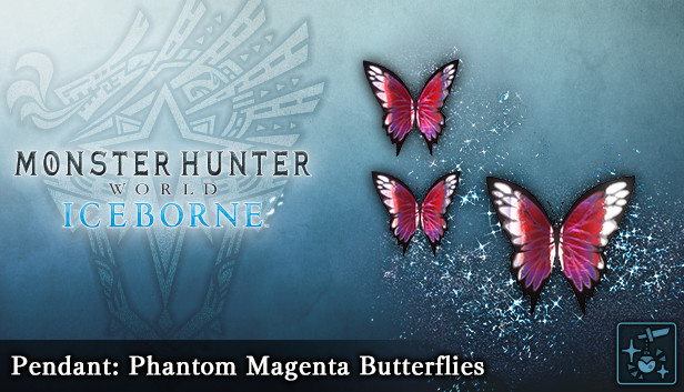 Steam Monster Hunter World Iceborne 追加飾物 幻想蝴蝶 紅紫