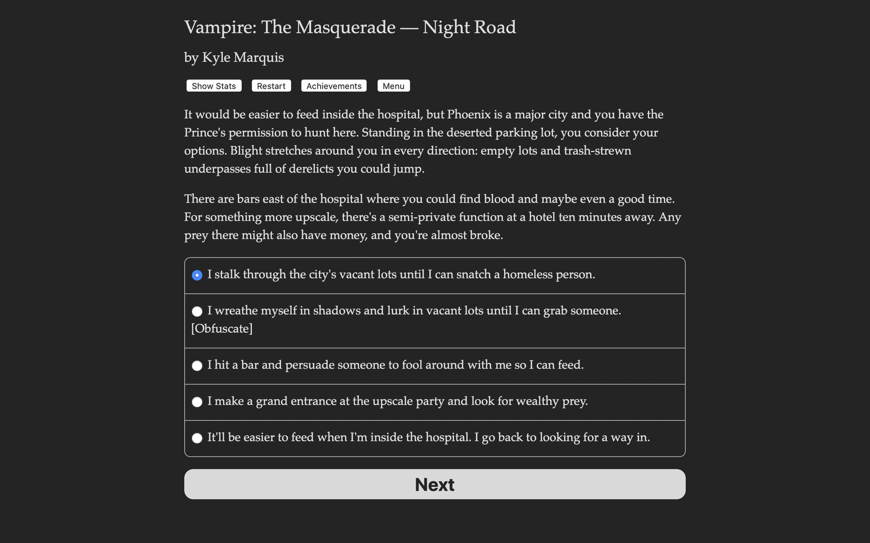 Vampire: the masquerade — night road for mac osx