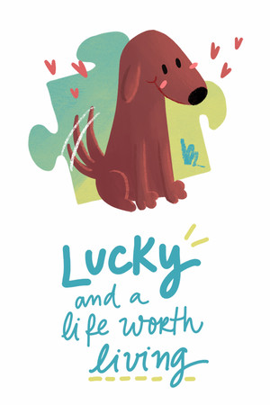 Lucky and a life worth living - a jigsaw puzzle tale cover art