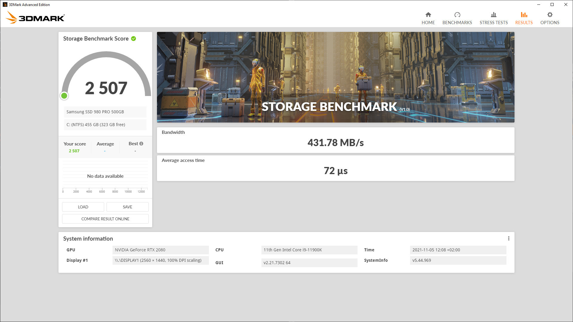 3DMark Storage Benchmark Screenshots · SteamDB