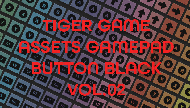 TIGER GAME ASSETS GAMEPAD BUTTON BLACK VOL.02 Steam capsule image