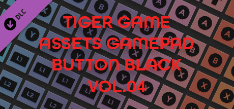 TIGER GAME ASSETS GAMEPAD BUTTON BLACK VOL.04 header