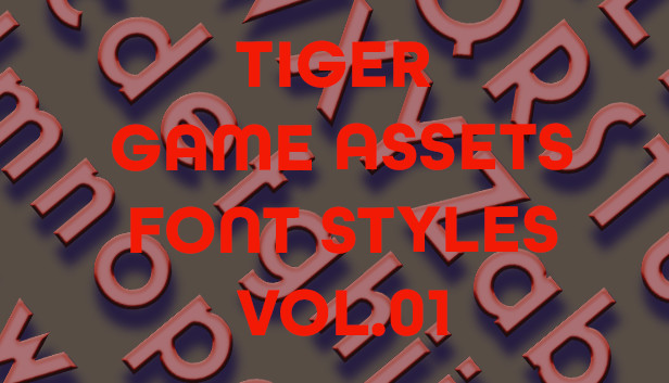 TIGER GAME ASSETS FONT STYLES VOL.01 Steam capsule image