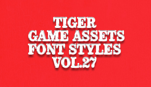 TIGER GAME ASSETS FONT STYLES VOL.27 Steam capsule image