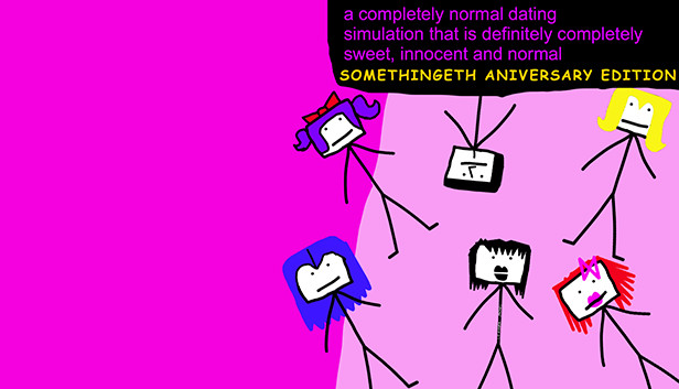 a completely normal dating simulation that is definitely completely sweet, innnocent and normal: SOMETHINGETH ANIVERSARY EDITION Steam capsule image