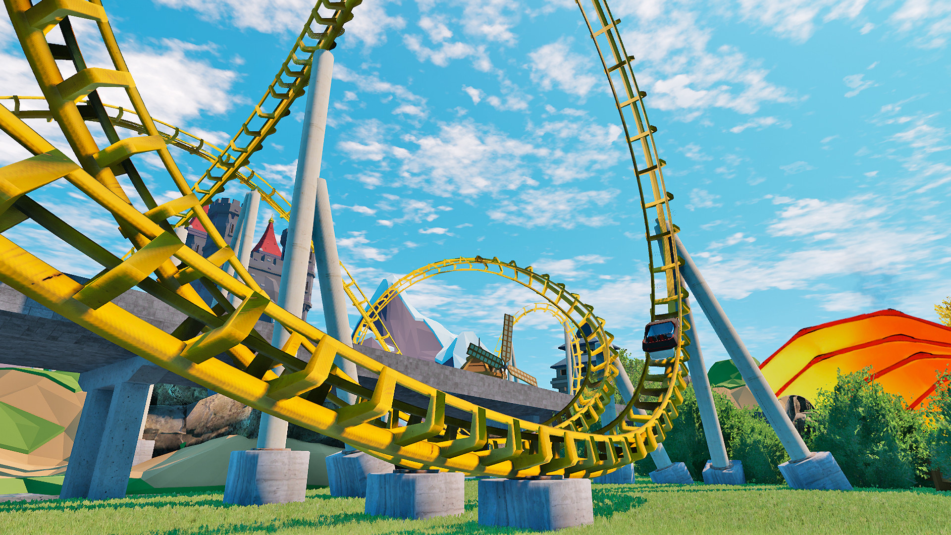 Orlando Theme Park VR - Roller Coaster and Rides a Steamen