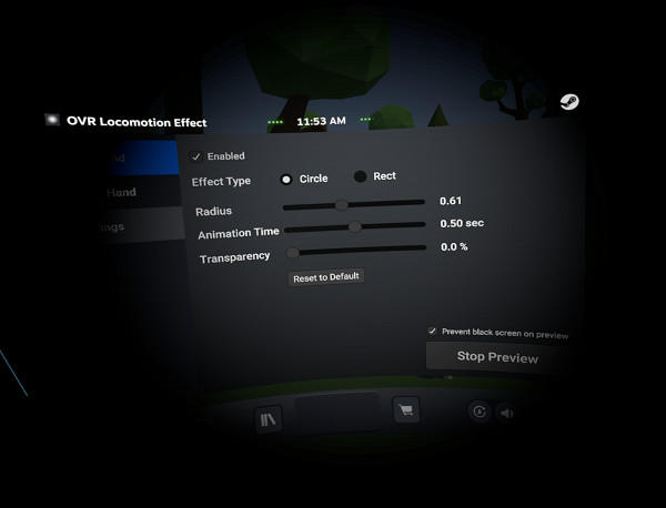 Steam Ovr Locomotion Effect