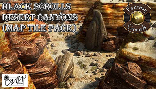 Fantasy Grounds - Black Scrolls Desert Canyons (Map Tile Pack) Steam capsule image