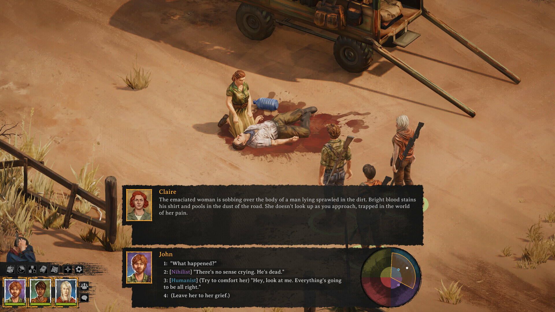 Broken Roads: Narrative-Driven Post-Apoc cRPG