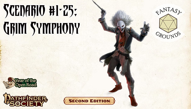 Fantasy Grounds - Pathfinder 2 RPG - Pathfinder Society Scenario #1-25: Grim Symphony Steam capsule image