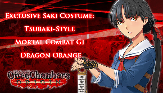 OneeChanbara ORIGIN - Exclusive Saki Costume: Tsubaki-Style Mortal Combat Gi Dragon Orange Steam capsule image