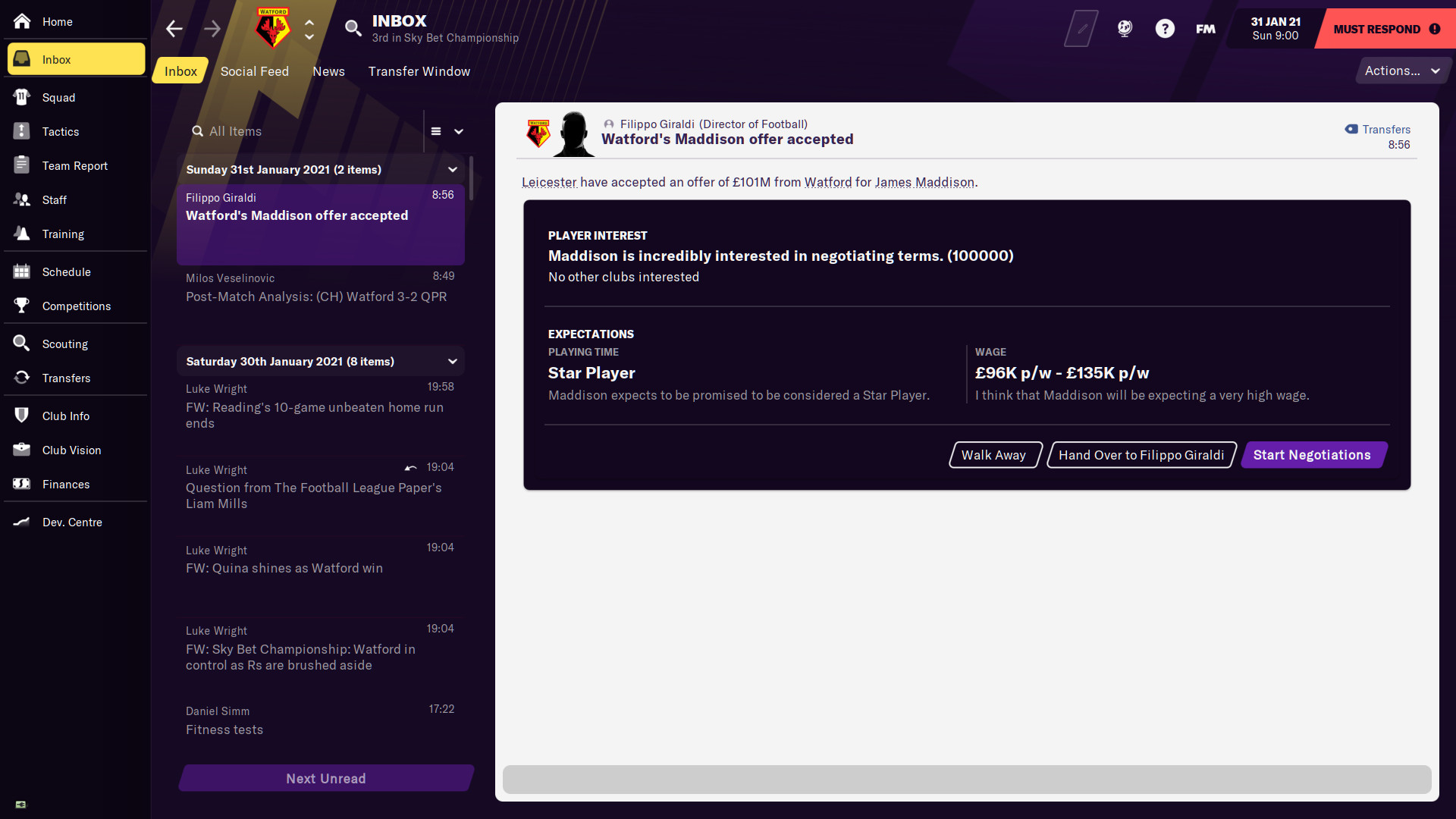 Steam Football Manager 21 Touch All Players Interested