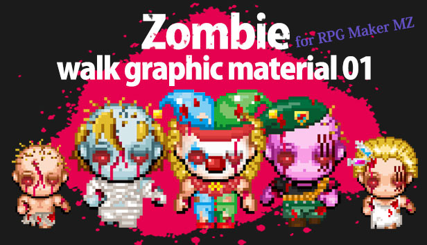 RPG Maker MZ - Zombie walk graphic material 01 Steam capsule image