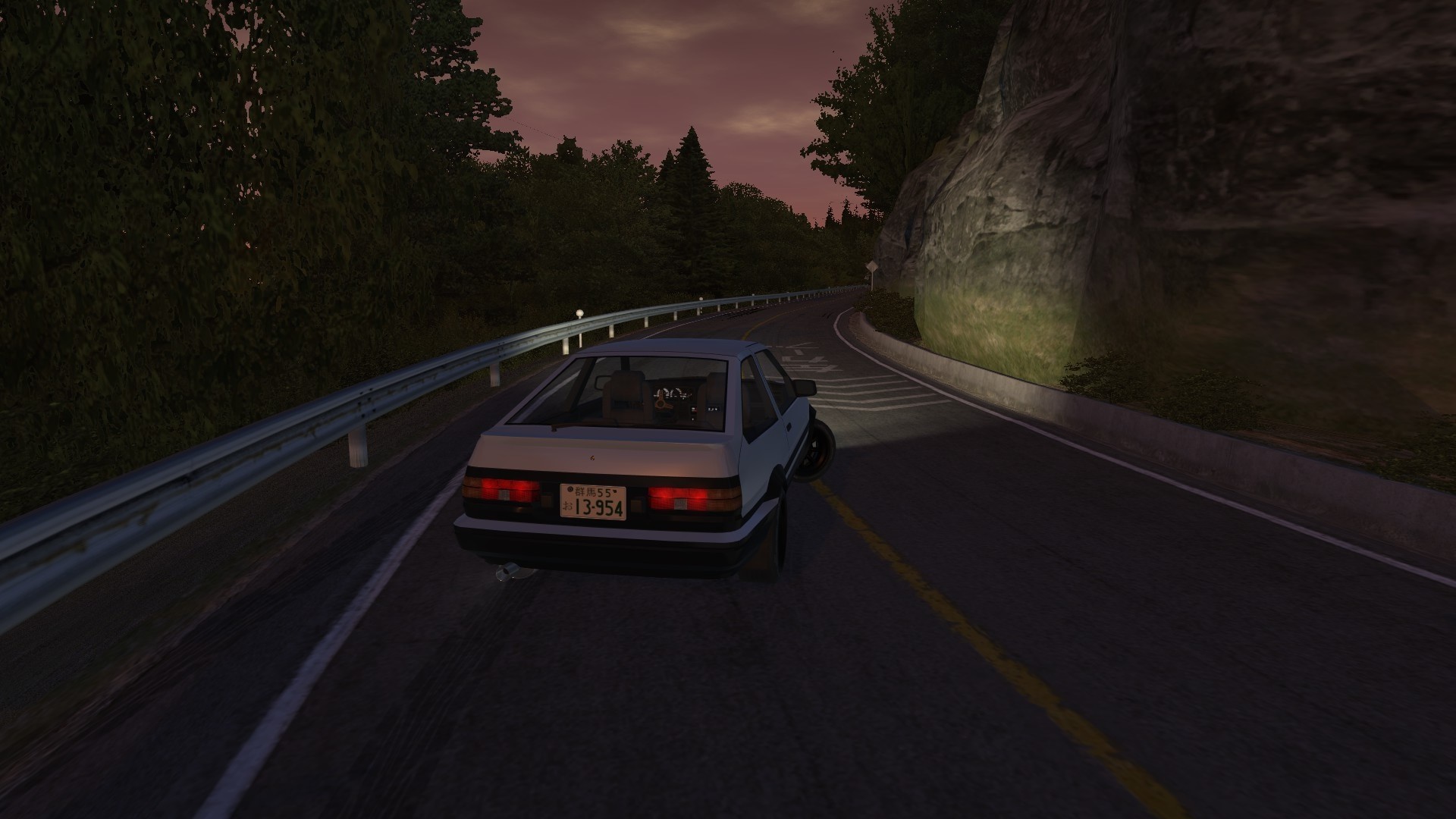 Initial D Remake opening scene in Assetto Corsa 