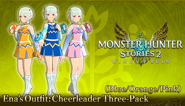 Monster Hunter Stories 2: Wings of Ruin - Ena's Outfits: Cheerleader Three-Pack (Blue/Orange/Pink) Steam capsule image
