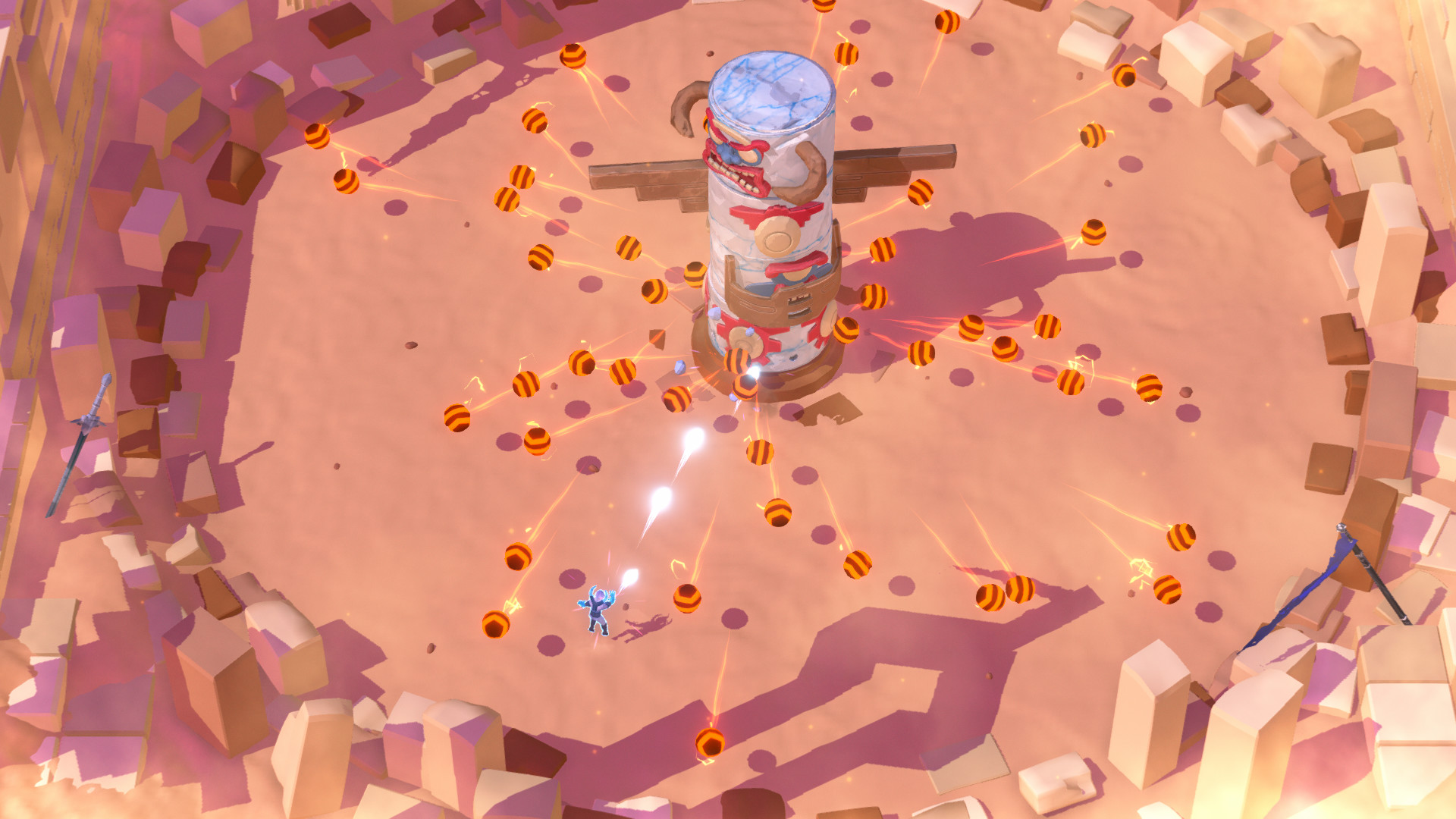Godstrike review - 'Time' for chaosR 1 Talaal fights an angry totem pole.