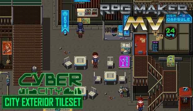 RPG Maker MV - Cyber City: Exterior Tiles Steam capsule image