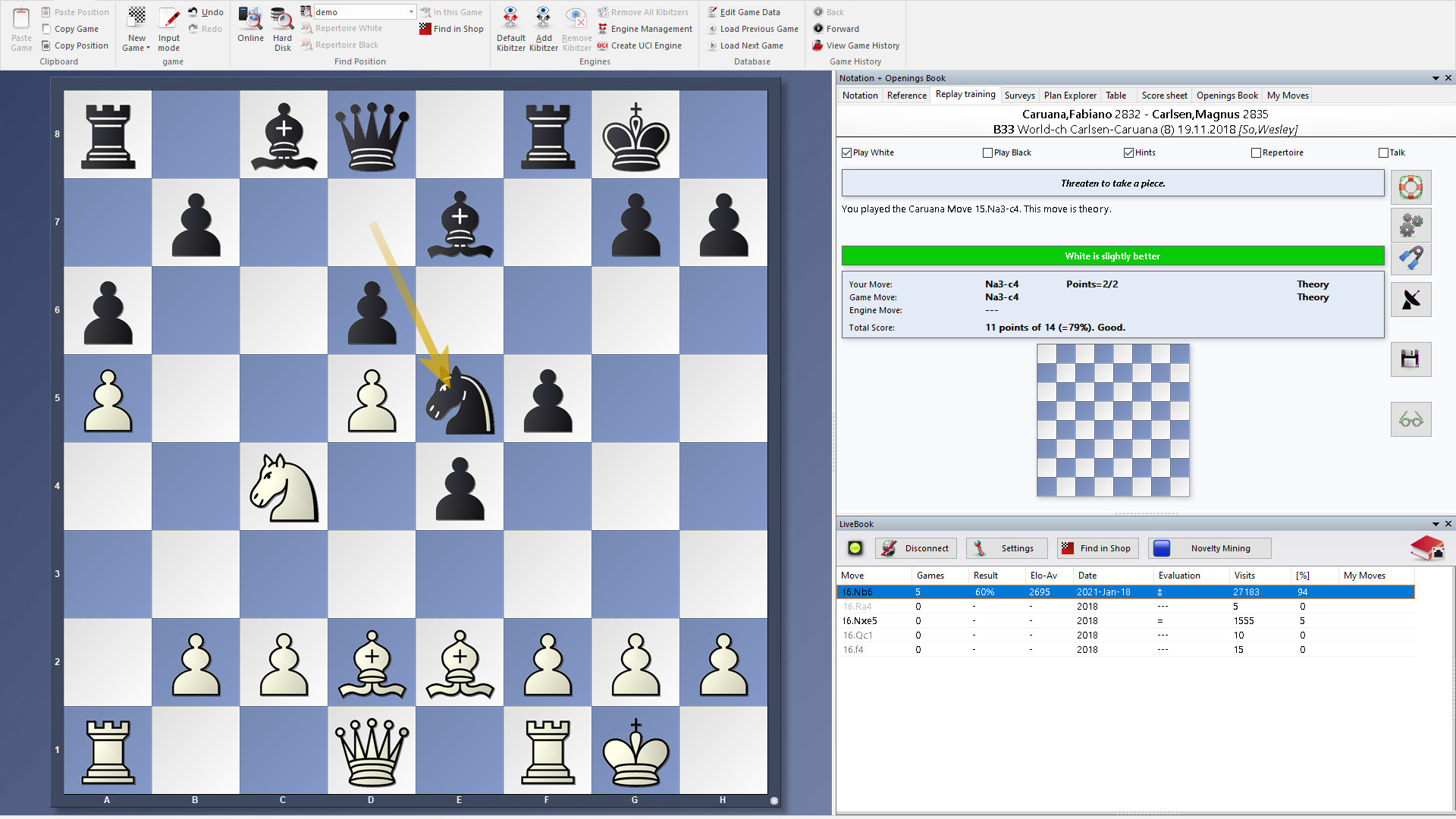 Training - ChessBase Account